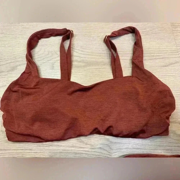 Athleta Women’s Aqualuxe Rust Red Twist Swimsuit Size Bra 36B/C Panties XS - Picture 8 of 9